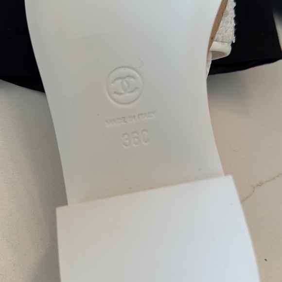 NWT. CHANEL Chain CHA-NEL Cotton Tweed and Cork - Picture 5 of 6